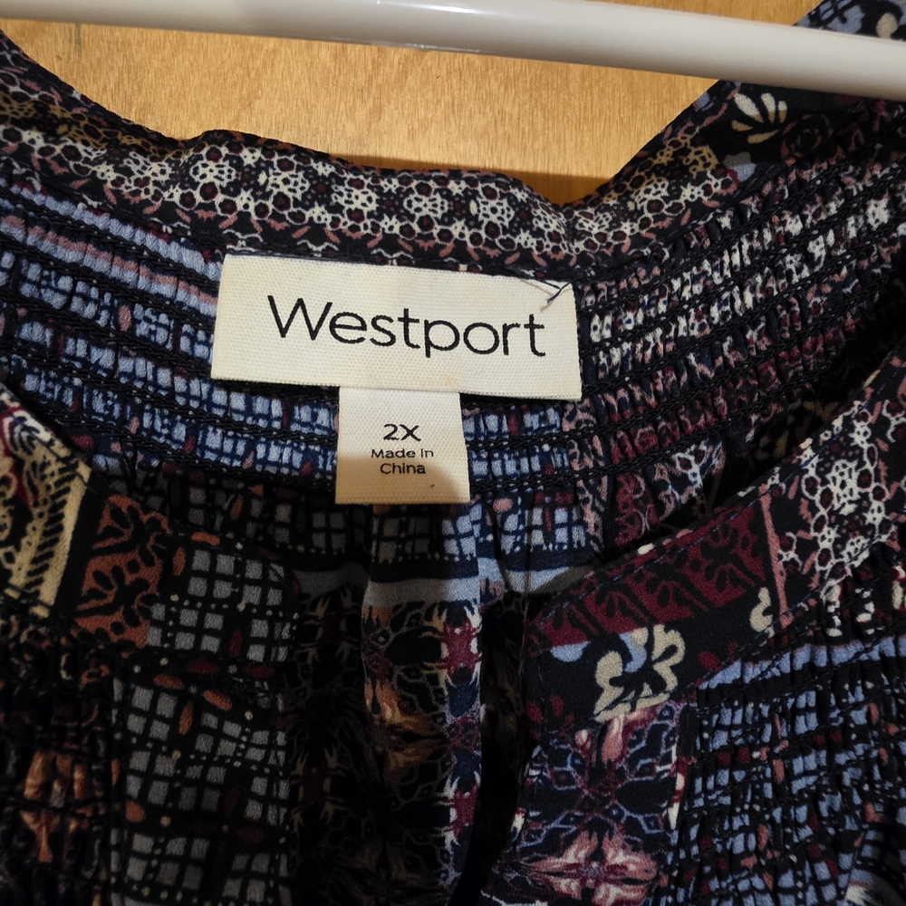 Maurices Multicolor Patchwork Blouse - image 2